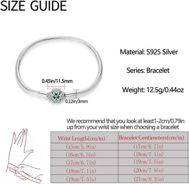 Detalle 1 de QIKAOLA S925 Armband für Pandora Charms