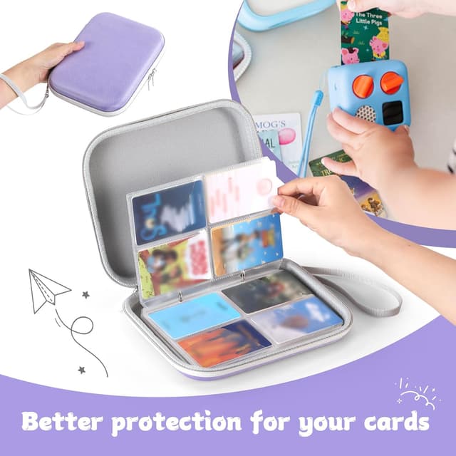 Detalle de Jaffzora porte-cartes pour cartes Yoto — 120 poches étanches et résistantes