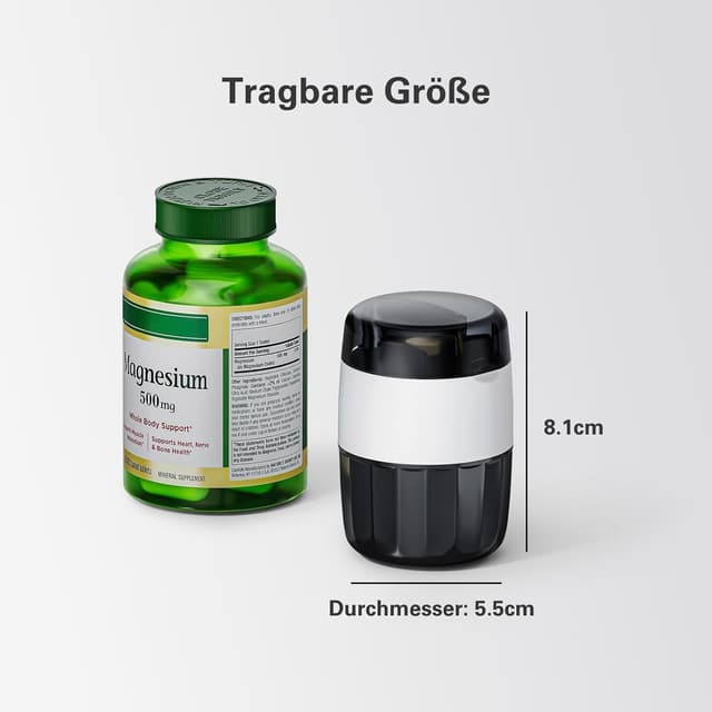 Thumbnail 6 de 3-in-1 Tablettenmörser mit Tablettenschneider und Tablettenfach – Tabletten Zerkleinern, Teilen & Aufbewahren