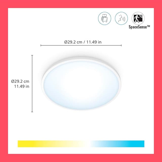 Thumbnail 1 de WiZ Plafón Superslim LED 16W - Lámpara Inteligente 🌟