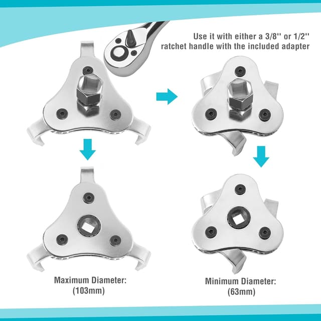 Thumbnail 4 de DURATECH Clé Filtre huile 300mm 3 griffes