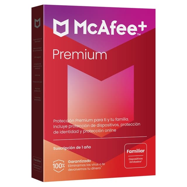Detalle de McAfee McAfee+ Premium Familiar 1 año — antivirus