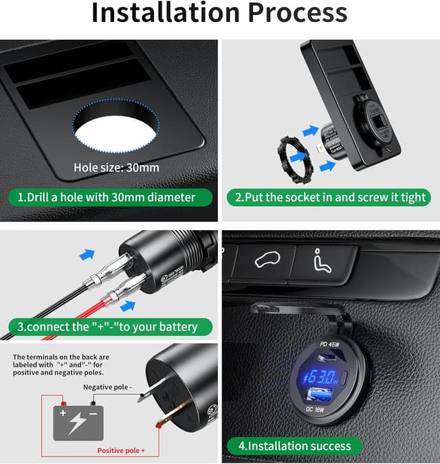 Thumbnail 6 de 45W USB C KFZ Steckdose 12V