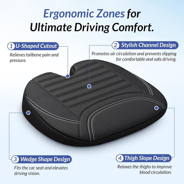 Thumbnail 2 de ZIKEE All-Season Car Seat Cushion for Sciatica Relief