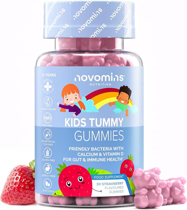 Detalle de Novomins Probiotika für Kinder – Lactobacillus-Gummibärchen mit Calcium & Vitamin D (30 Stück)