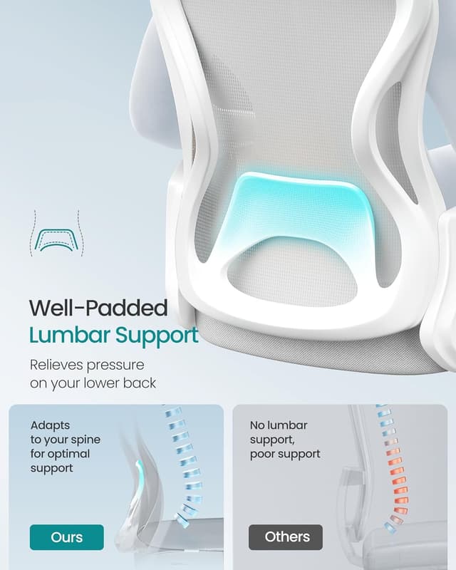 Detalle 2 de SONGMICS office chair with lumbar support