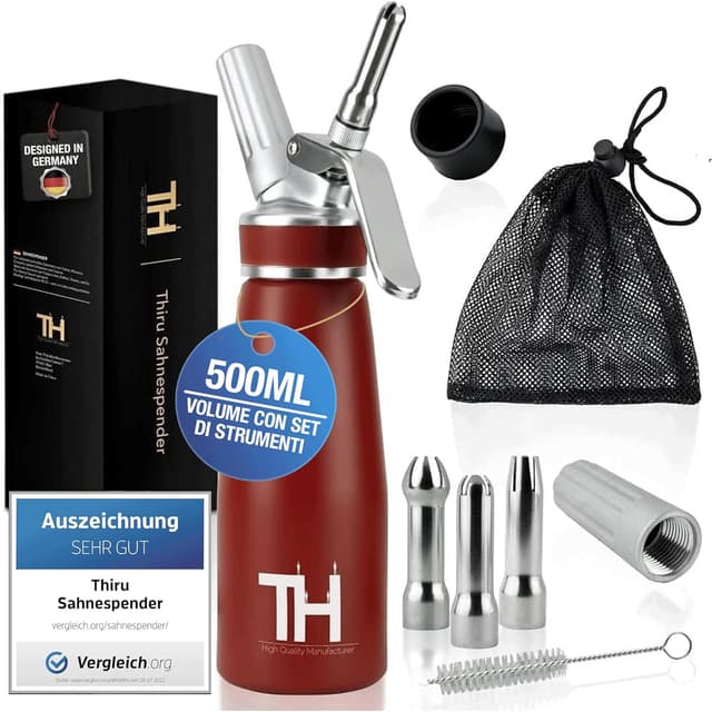Detalle de Sifone panna montata Thiru 500 ml rosso