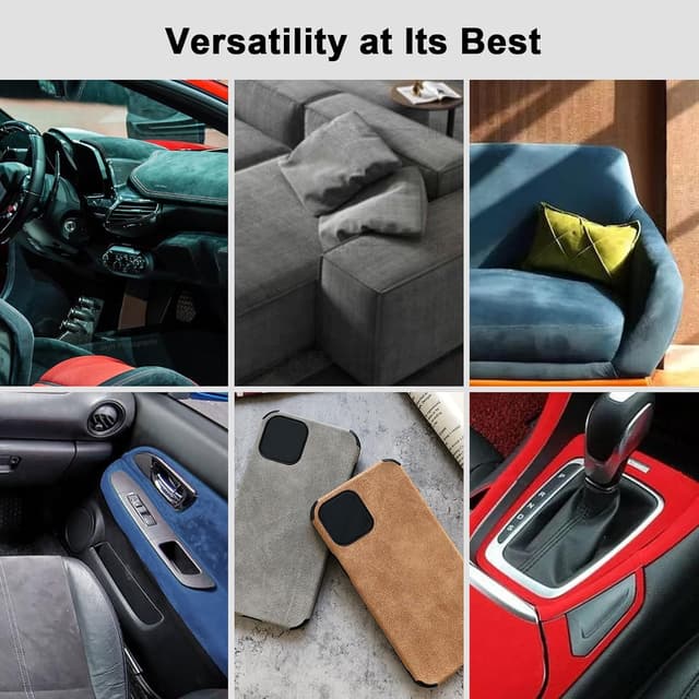 Thumbnail 6 de RadiantDecor Premium Black Suede Wrap 17x70 inch