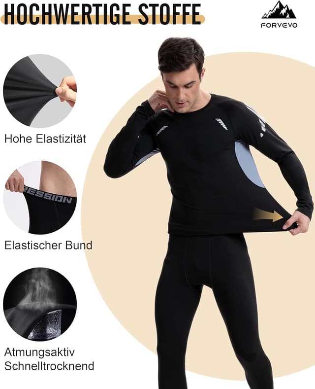 Detalle de FORVEVO Thermounterwäsche Herren M‑XL