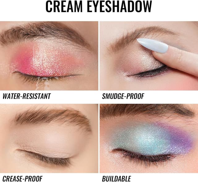 Detalle de OULAC 3PCS Shimmer Purple Eyeshadow Set 24-hour eyeshadow 💄