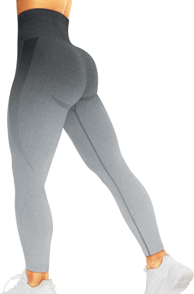 Detalle de corcoar Sport Leggings Damen mit hoher Taille (seamless, blickdicht) für Gym, Yoga & Alltag