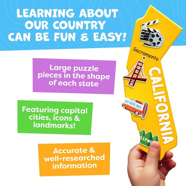 Detalle de United States Map Puzzle 70 pcs đź§©