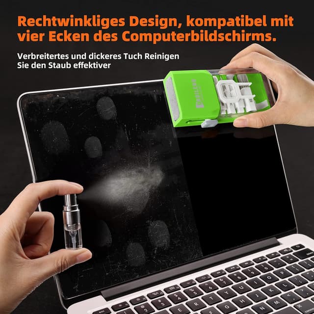 Detalle de Ordilend Tastatur Reinigungsset „Alles-in-einem“ für iPhone Pro & Geräte – Screen Cleaner Kit mit Bürsten, Mikrofasertüchern und Spray