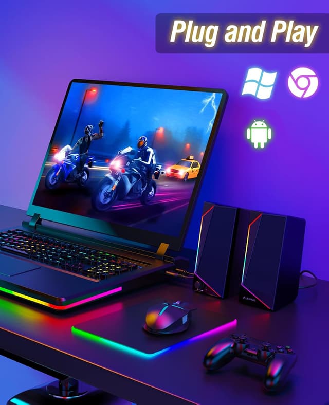 Thumbnail 4 de LENRUE Computer Speakers USB-C Powered Speakers