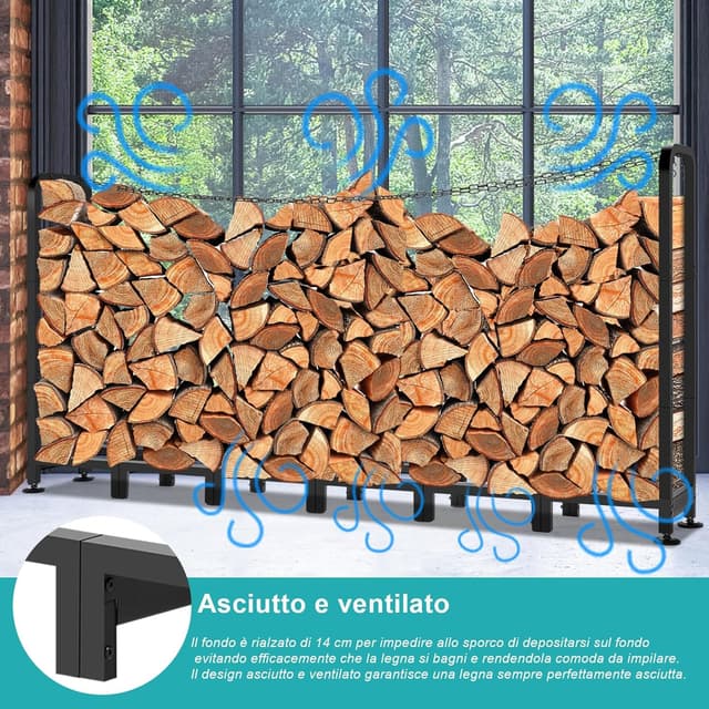 Thumbnail 5 de Scaffale portalegna 235x32x116 cm