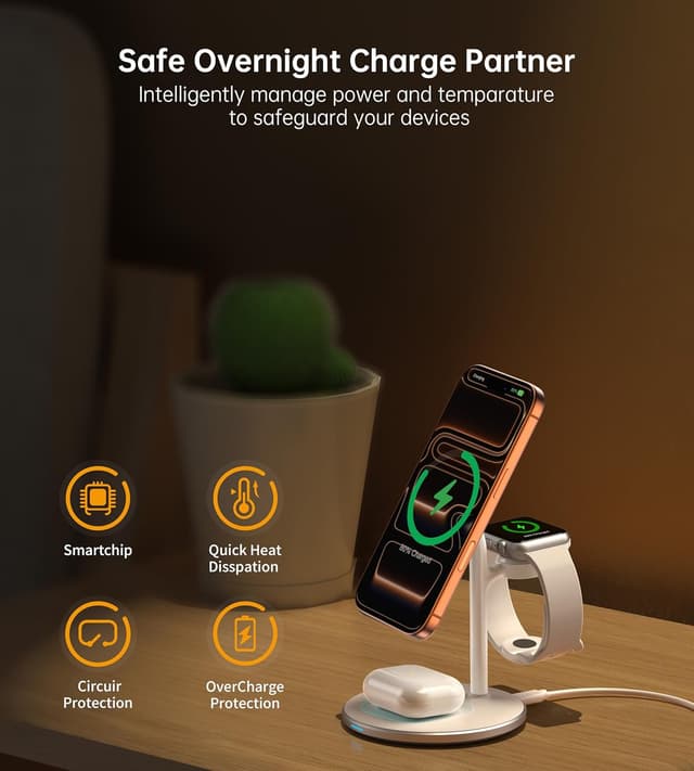 Thumbnail 4 de XooFly 3 in 1 Wireless Charging Station 15W