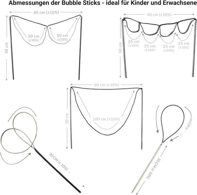 Detalle 2 de Riesenseifenblasen Set 5 Stäbe 50 cm