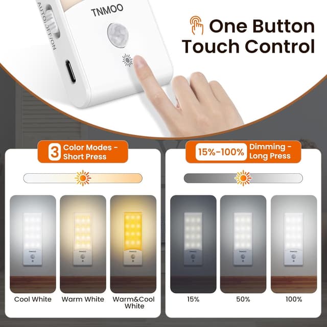 Thumbnail 2 de TNMOO Luz Armario Sensor Movimiento 48LED