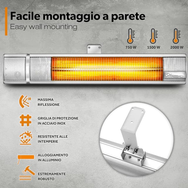 Thumbnail 3 de TRESKO Stufa a Infrarossi 2000W per esterni