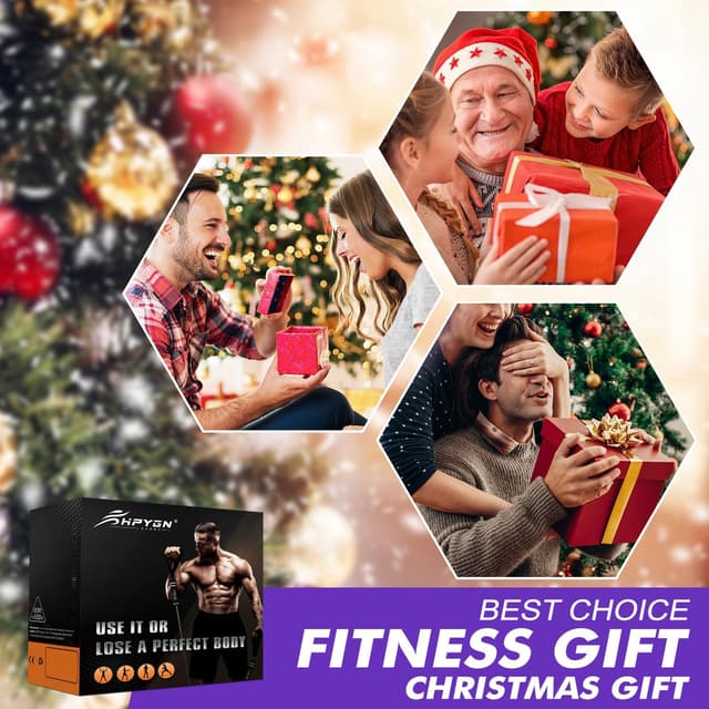 Detalle de HPYGN Resistance Bands Set with Handles, Door Anchor & Ankle Straps (5 Levels, up to 250 LBS)