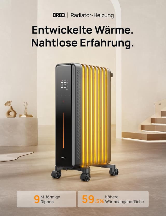 Detalle 2 de Dreo OH521 Ölradiator 2000W Energiesparend