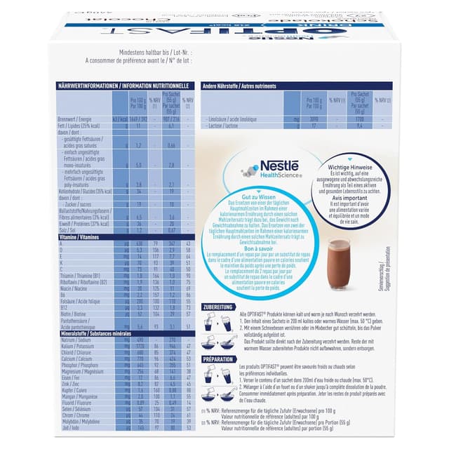 Thumbnail 6 de OPTIFAST Diät Shake Schokolade als eiweißreicher Mahlzeitersatz (8 x 55 g)