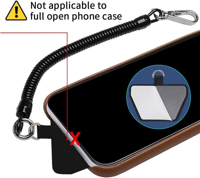 Detalle 2 de Doormoon Phone Lanyard Tether with Patch & Stretchy Straps for Anti-Drop (Universal)