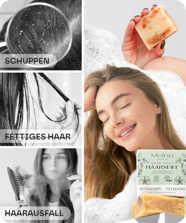 Thumbnail 5 de Meina Bio Haarseife gegen Fettiges Haar 80g