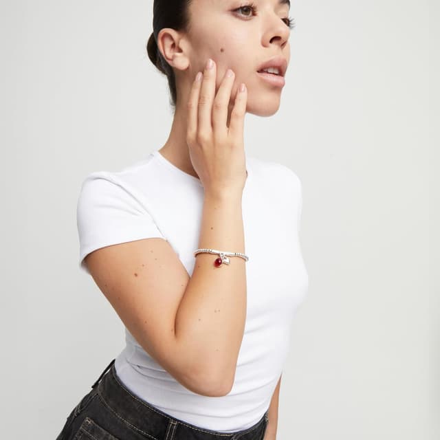 Detalle 1 de Bracciale Uno de 50 sfera cuore rosso