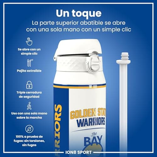 Detalle de ion8 NBA Golden State Warriors Botella térmica 750 ml 🚰