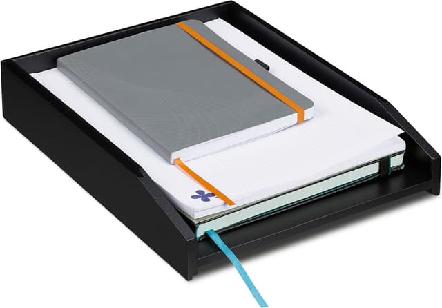 Detalle de Relaxdays Corbeille à Courrier empilable A4 6×25×33 cm 🗂