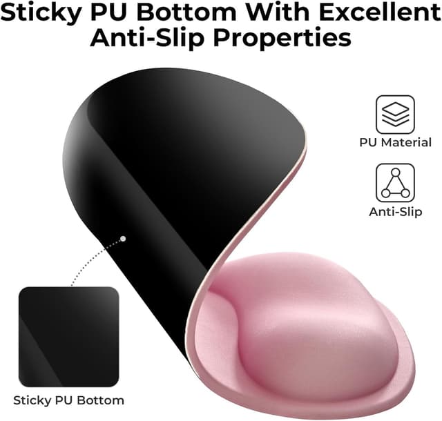 Detalle de EooCoo gel mouse mat 26 cm wrist rest