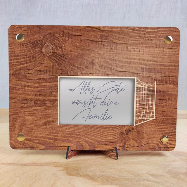 Detalle 2 de XL Geldgeschenk aus Holz für Dortmund (20x15 cm) inkl. Ständer – Fanartikel & Geschenk für Stadtverliebte