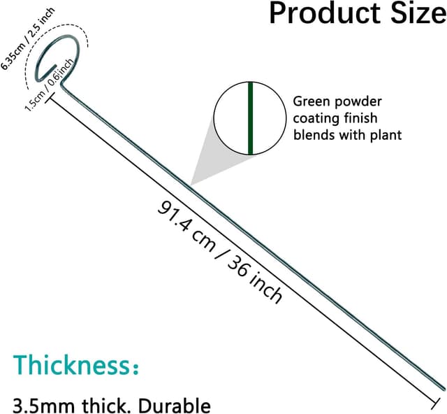 Thumbnail 2 de Thealyn 12 Pack 36 Inch Plant Support Stakes