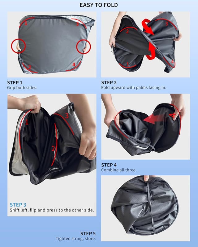 Thumbnail 6 de Tacoma Custom Windshield Sun Shade (2016–2026) — Foldable UV & Heat Blocker for Front Glass