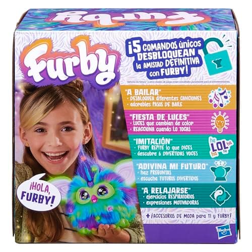 Detalle de Furby Galaxy de Furby (peluche interactivo que brilla en la oscuridad) – versión en español