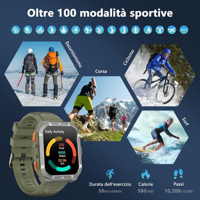 Detalle 2 de Blackview GPS smartwatch uomo 1,91 pollici