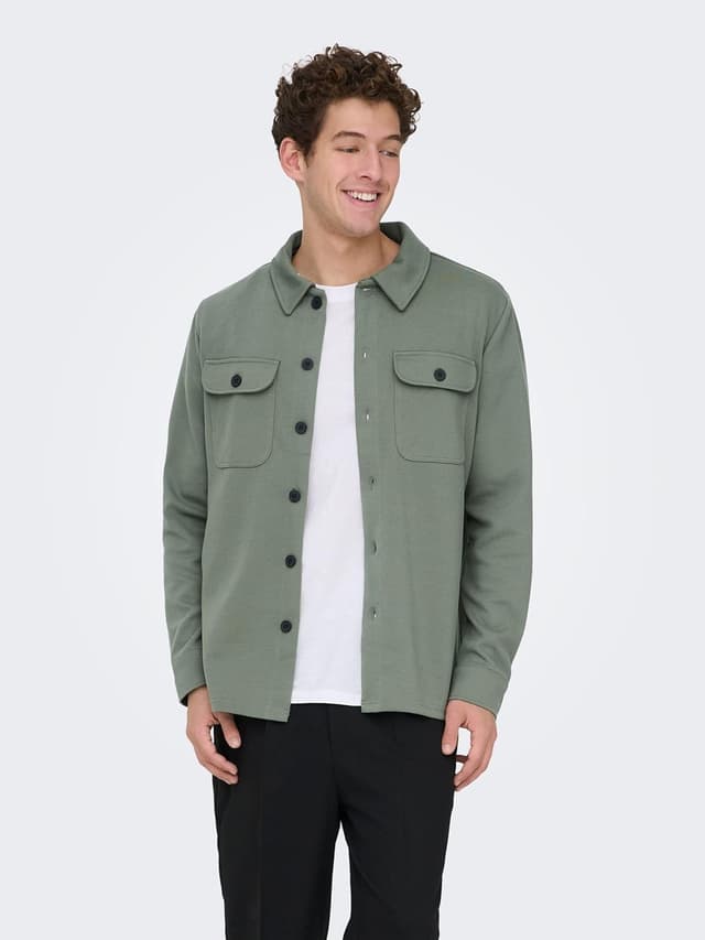 Detalle de Only & Sons ONSNEWKODYL Herren Regular-Hemd mit Hemdkragen und Knopfleiste