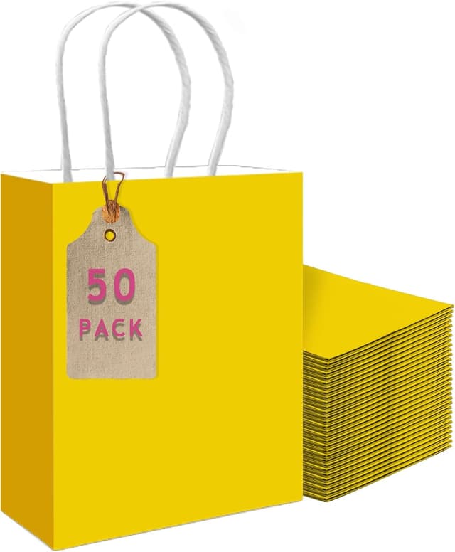 Thumbnail 6 de Gcardist 50-Pack Brown Paper Gift Bags with Handles (Medium, 10.6x8.3x4.3)