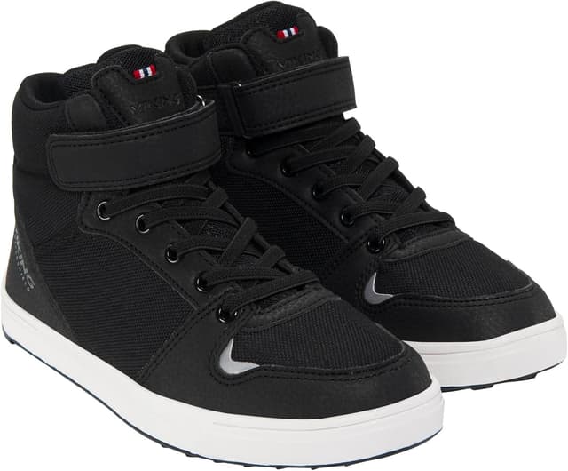 Detalle de Viking Kinder Gabriel Mid WP 1V Sneaker – wasserdicht, mit Klett und elastischem Schnürsystem