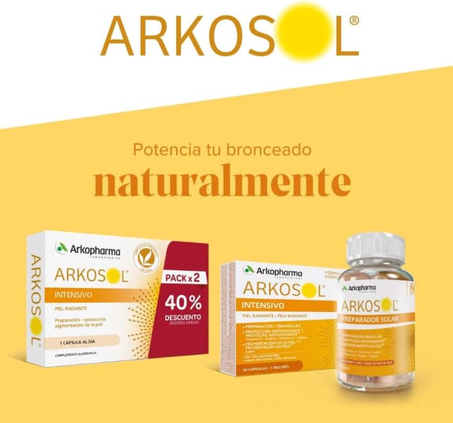 Thumbnail 7 de Arkopharma Arkosol Intensivo 60 Cápsulas ☀️ Bronceado desde adentro