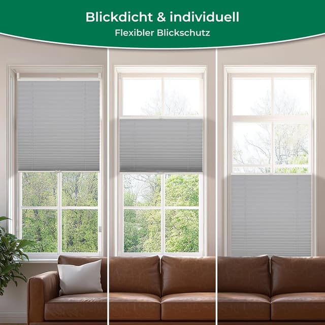 Detalle 2 de Allesin Plissee Klemmfix 70x210 cm 🪟