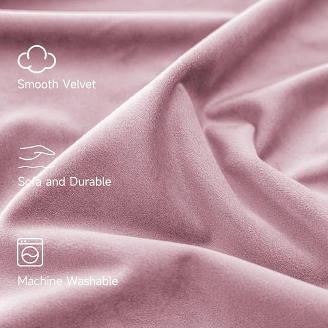 Detalle de Ystyle Rideau occultant en velours – lot de 2 panneaux 140x225 cm (isolation anti-chaud et anti-bruit)