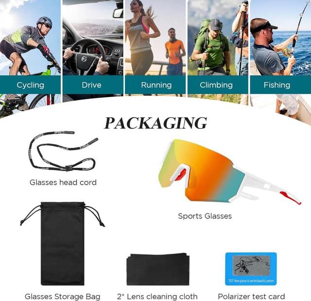 Thumbnail 5 de AiQInu Lunettes de Sport Poli Polarisées