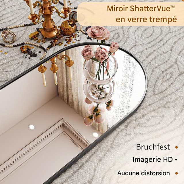 Detalle de Koonmi gebogener Ganzkörperspiegel 40 x 125