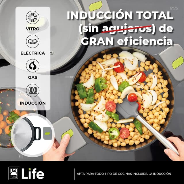 Thumbnail 4 de BRA Life Set de Cocina 9 Piezas, Aluminio Antiadhesivo