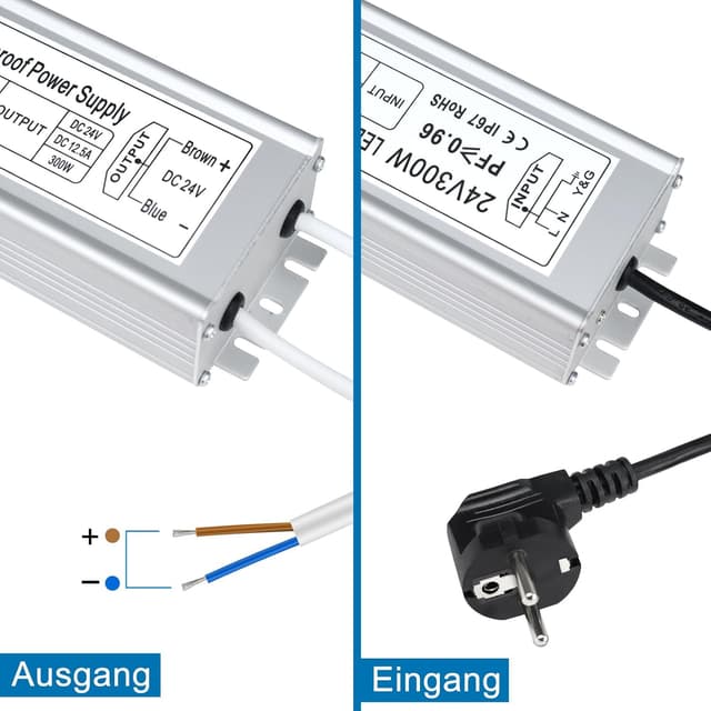 Detalle 2 de inShareplus LED Trafo 24V 300 W IP67