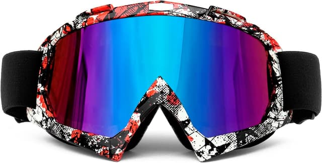 Detalle de FMY Motocross Goggles for Men, Women & Youth – Anti-scratch, Dustproof UV400 ATV/UTV & Dirt Bike Riding Glasses