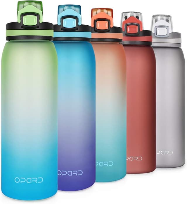 Detalle de Opard Sport-Trinkflasche 900 ml aus Tritan, BPA-frei, auslaufsicher – mit Sieb