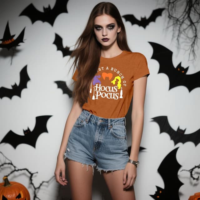Detalle 2 de Qskall Sanderson Sisters Halloween tee